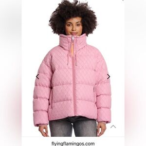 AUDRY MAUVE PINK STRUCTURED PADDED PUFFER JACKET
